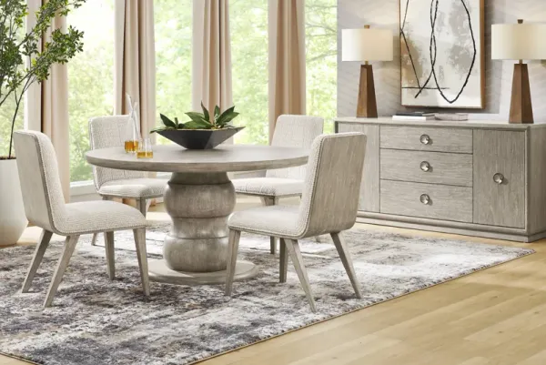 Santa Clarita Light Gray 5 Pc Round Dining Room