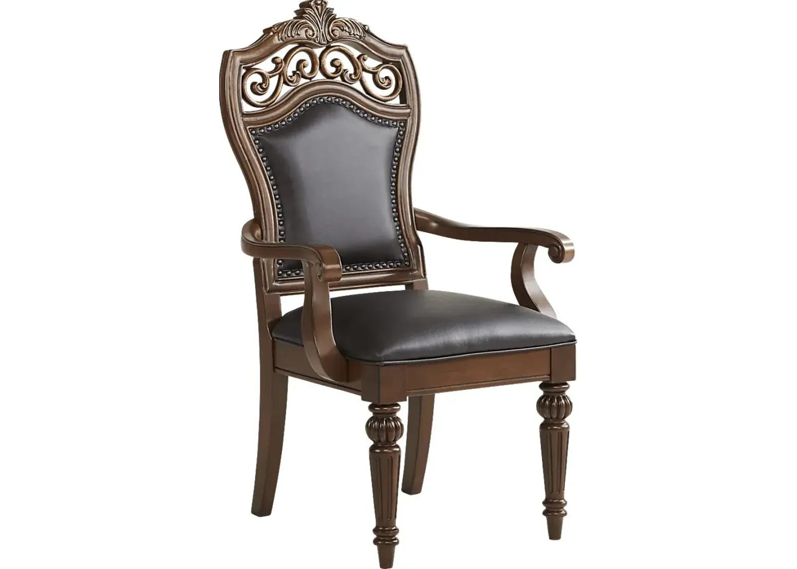 Handly Manor Pecan Upholstered Arm Chair