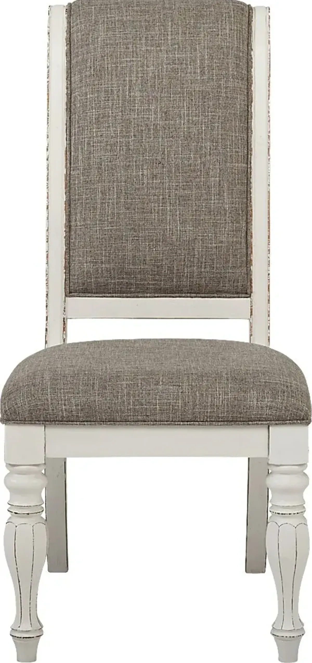 French Market White Upholstered Back Side Chair