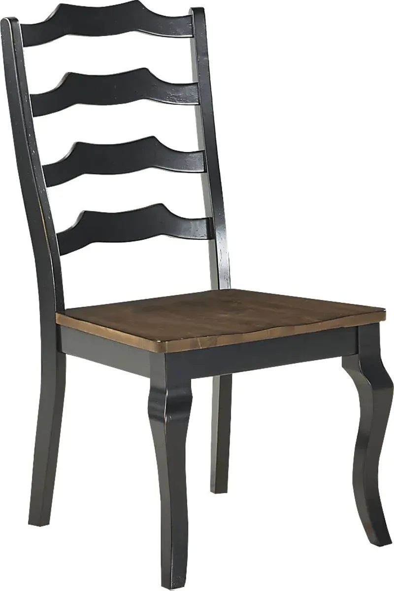 Twin Lakes Black Ladder Back Side Chair