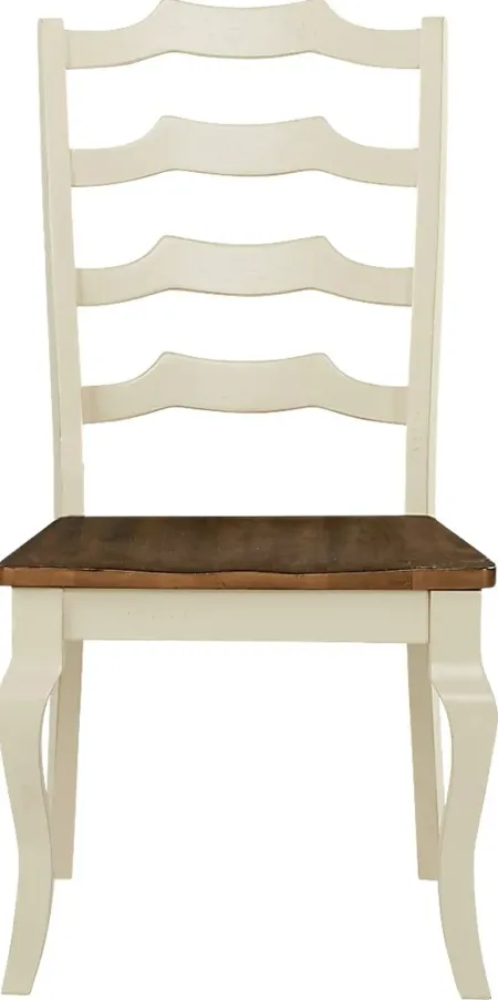 Twin Lakes Off-White Ladder Back Side Chair