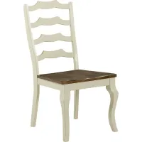 Twin Lakes Off-White Ladder Back Side Chair