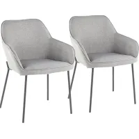 Ozora Gray Dining Chair, Set of 2