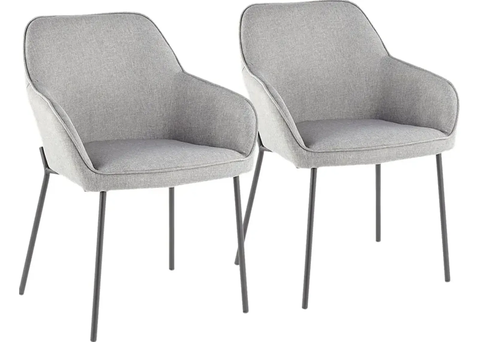 Ozora Gray Dining Chair, Set of 2