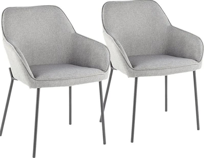 Ozora Gray Dining Chair, Set of 2