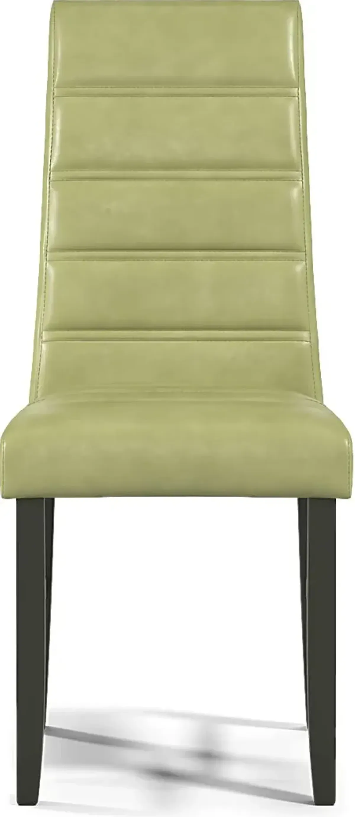 Mabry Espresso 5 Pc Dining Set with Green Chairs