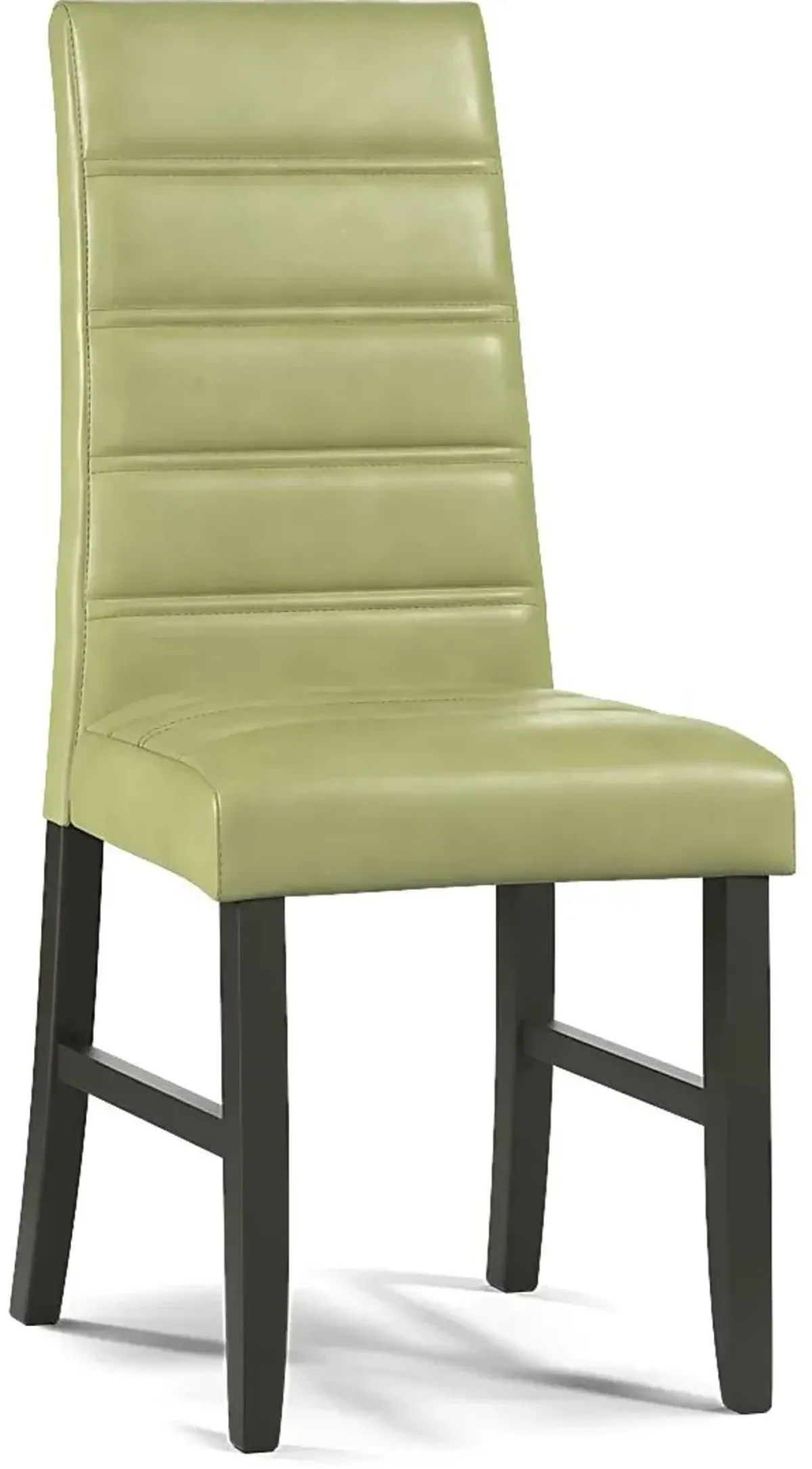 Mabry Espresso 5 Pc Dining Set with Green Chairs