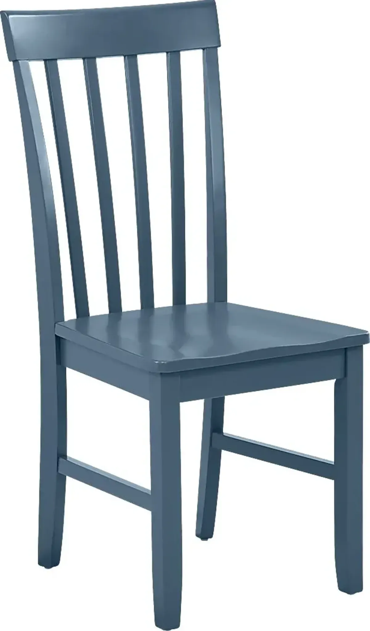 Concord Blue Slat Back Side Chair