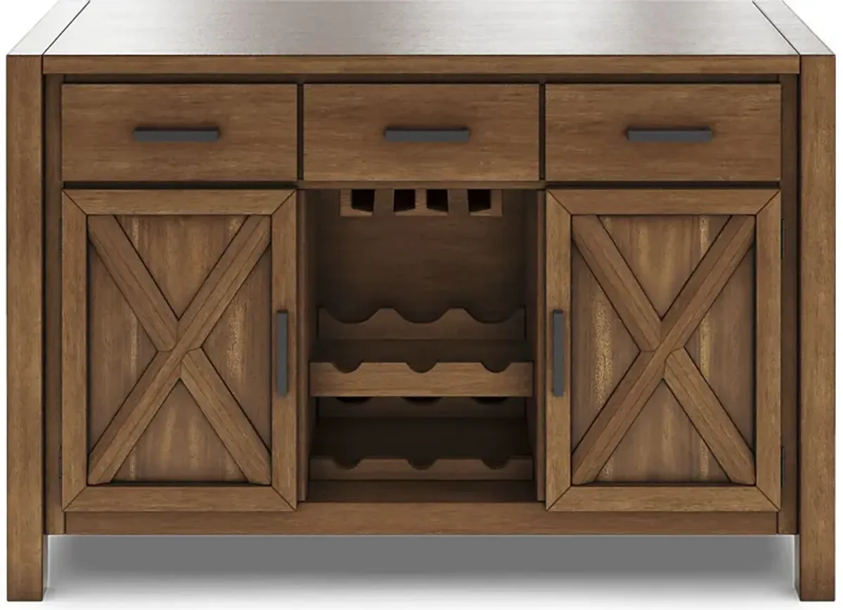 Acorn Cottage Brown Server