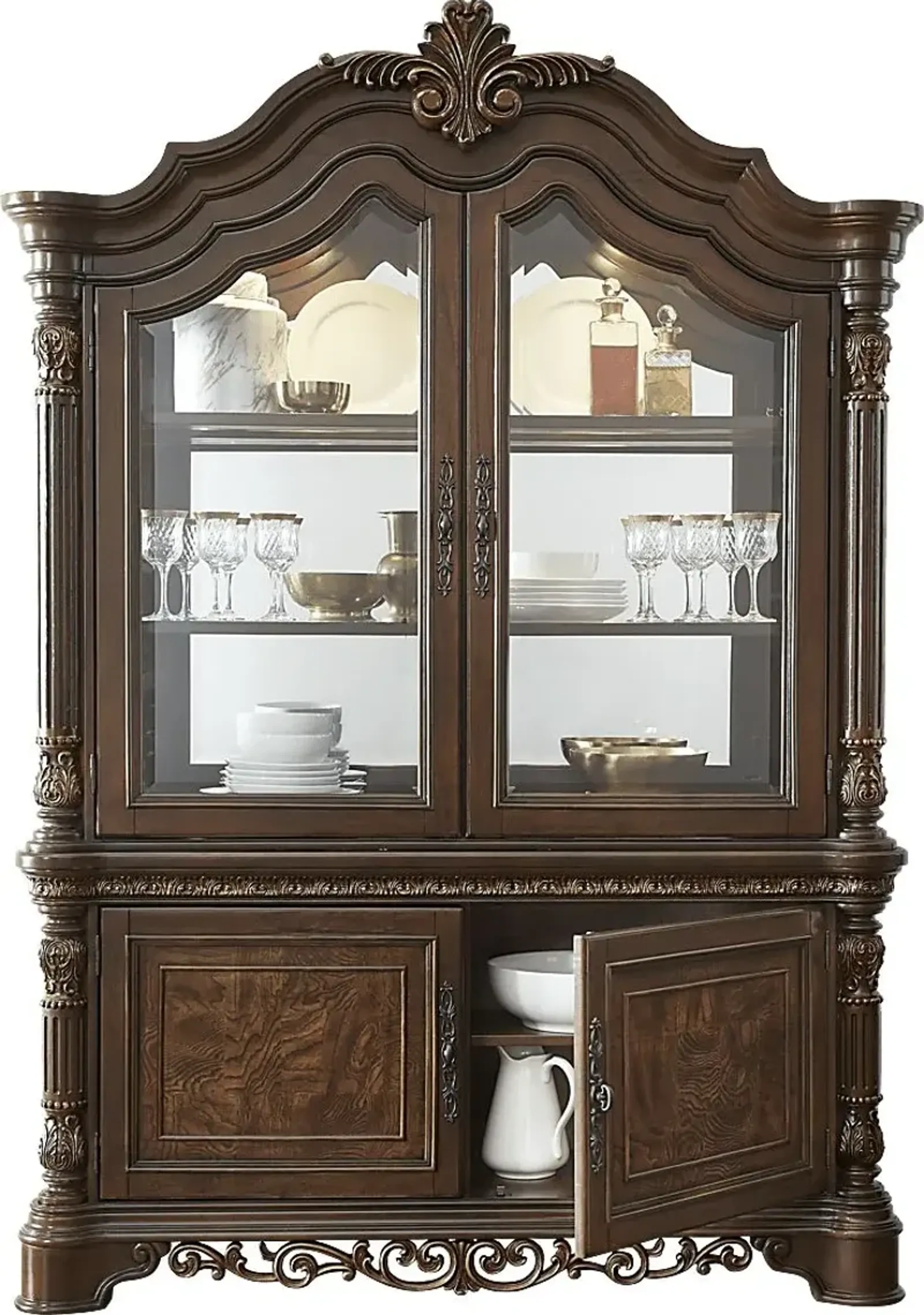 Handly Manor Tobacco 2 Pc China Cabinet