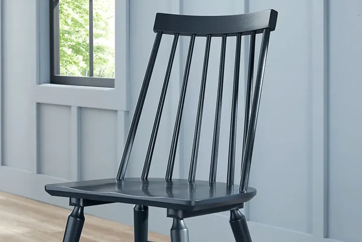 Winsor Natural 5 Pc Drop Leaf Dining Room with Blue Chairs