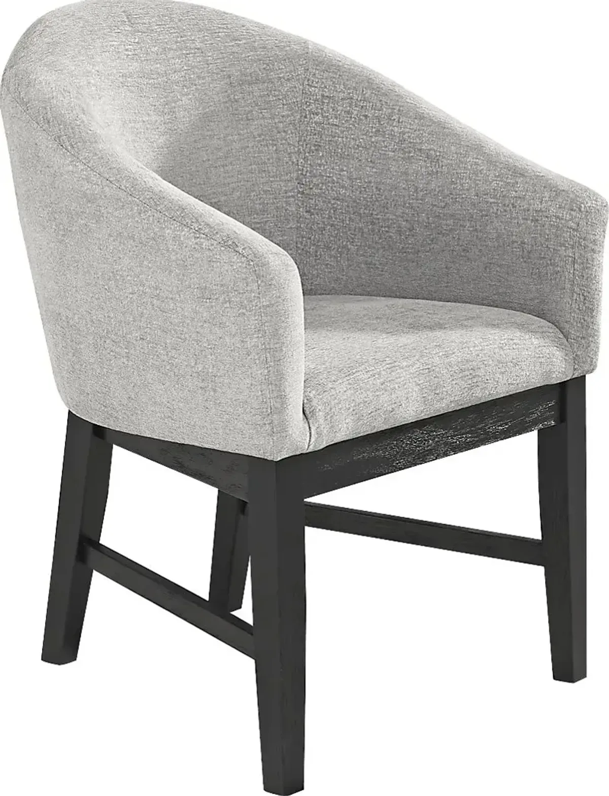 Kendall Gray Arm Chair with Black Legs