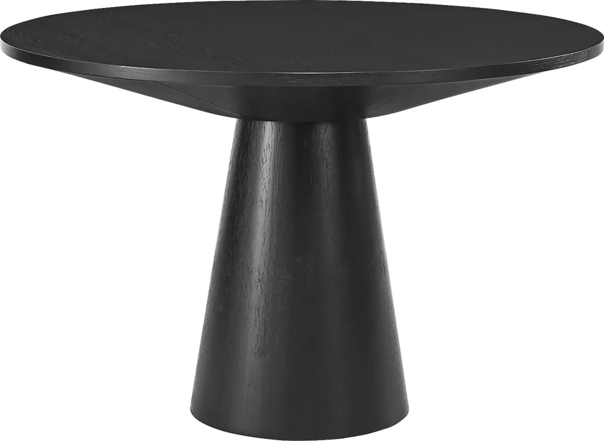 Kendall Black 5 Pc 48" Round Dining Room with Gray Arm Chairs