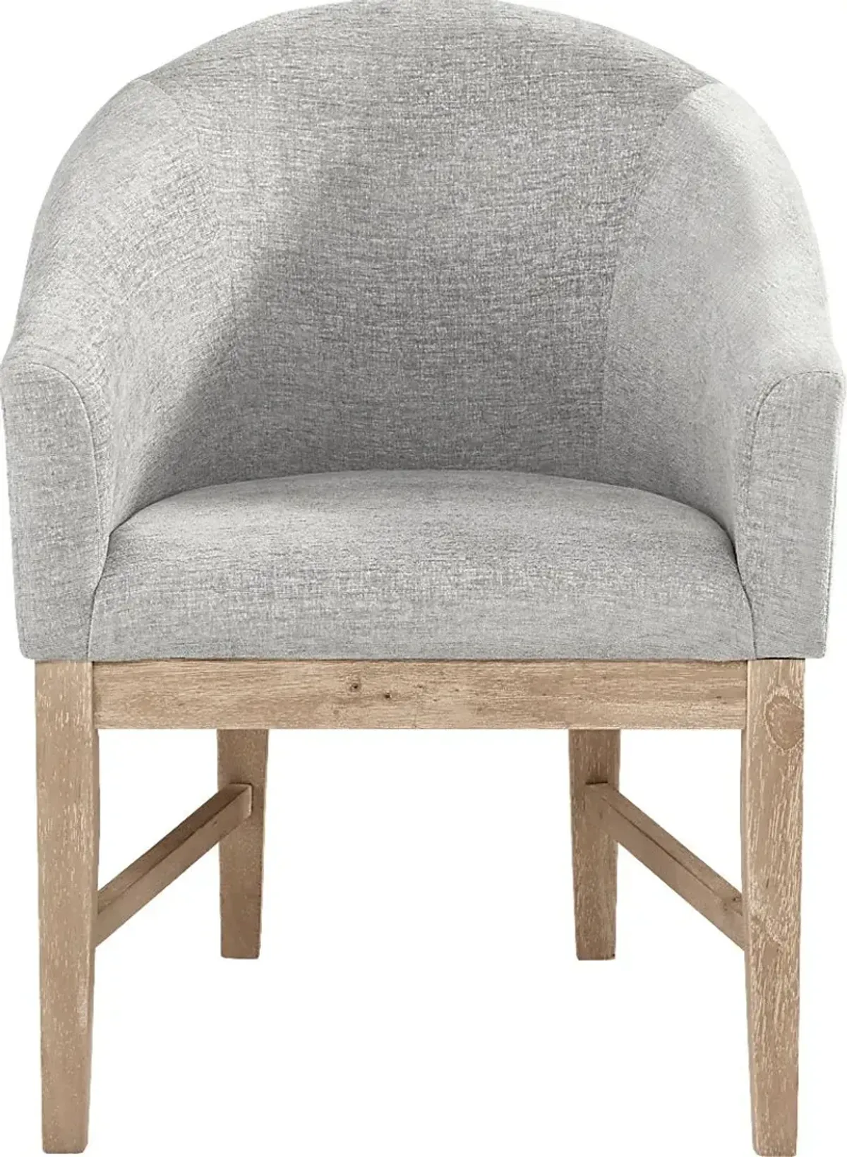 Kendall Gray Arm Chair with Natural Legs