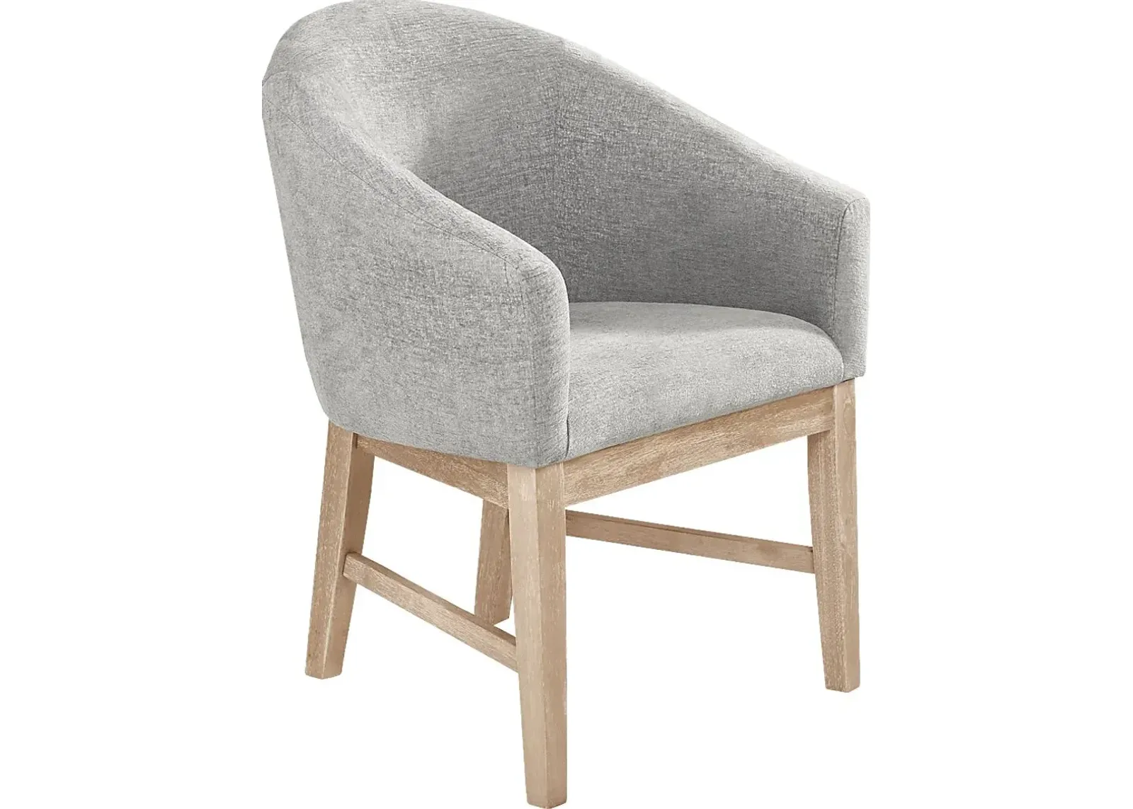 Kendall Gray Arm Chair with Natural Legs