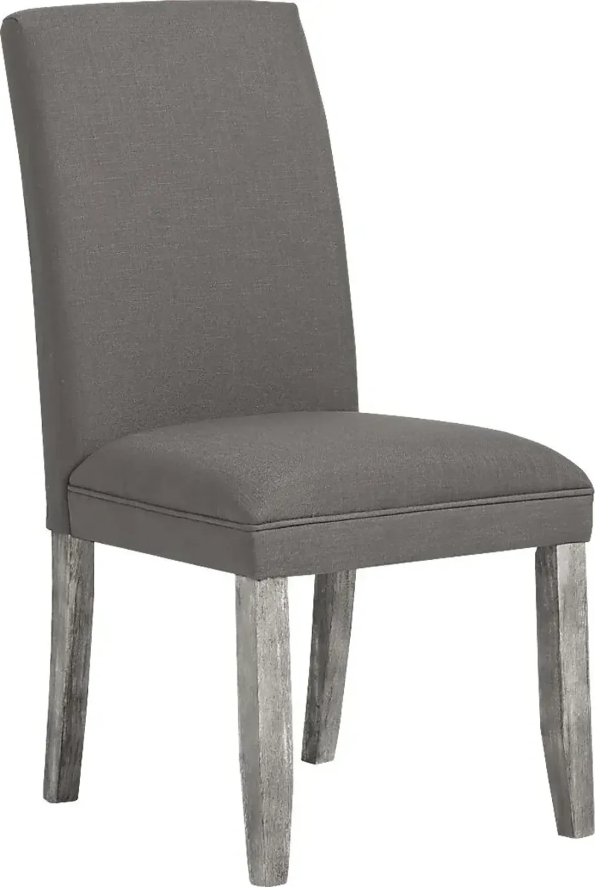 San Francisco Gray 6 Pc Dining Room with Bench and Gray Side Chairs