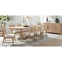 Canyon Sand 7 Pc Dining Room with Panel Back Chairs