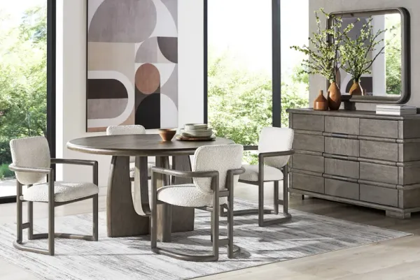 Moreno Brown 5 Pc Round Dining Room