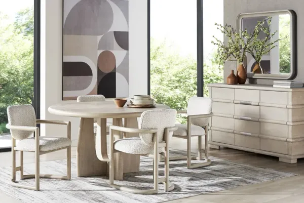 Moreno Stone 5 Pc Round Dining Room