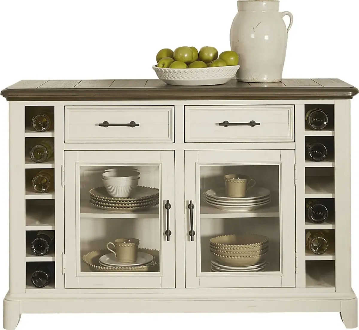 Country Lane Antique White Server