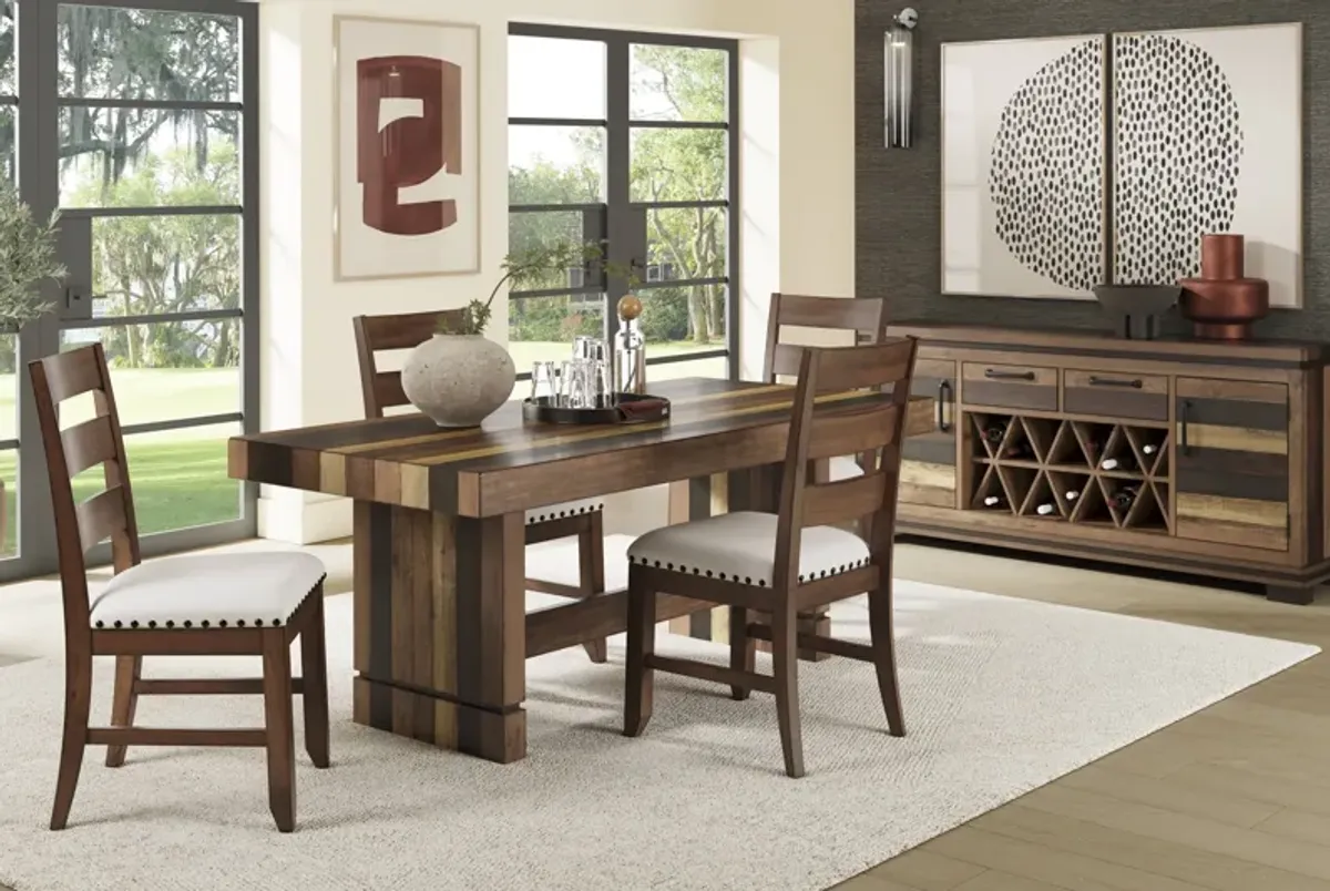 Westover Hills II Brown 5 Pc Rectangle Dining Room with Side Chairs