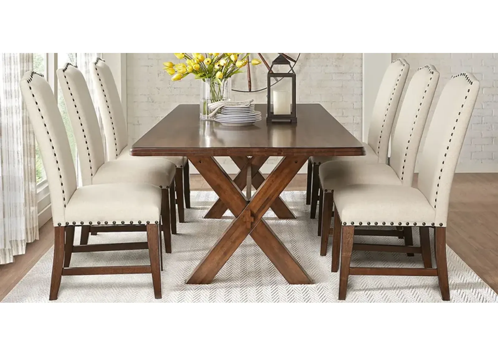 Twin Lakes Brown 5 Pc 84 in. Rectangle Dining Room