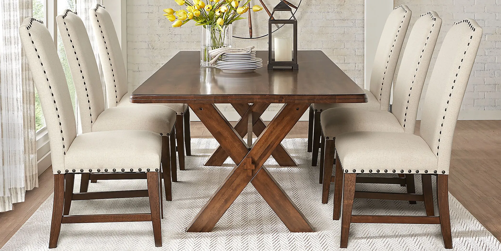 Twin Lakes Brown 5 Pc 84 in. Rectangle Dining Room