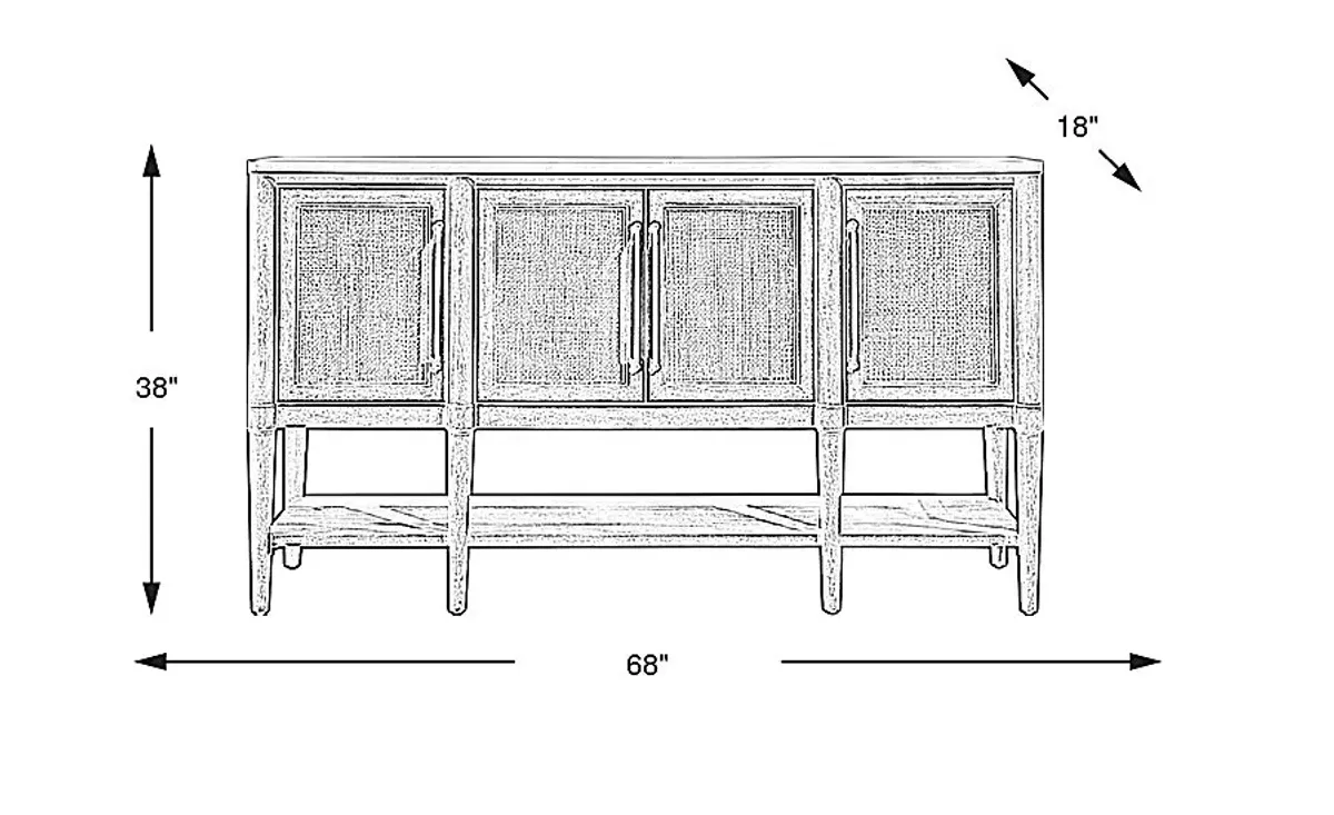 Oakwood Terrace Sand Sideboard