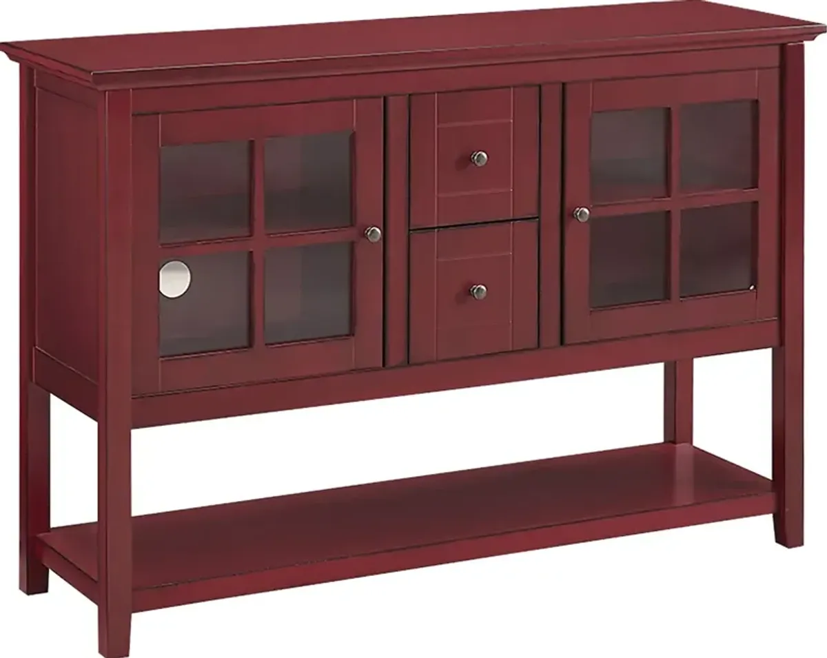 Columby Red Buffet 52 in. Console Table