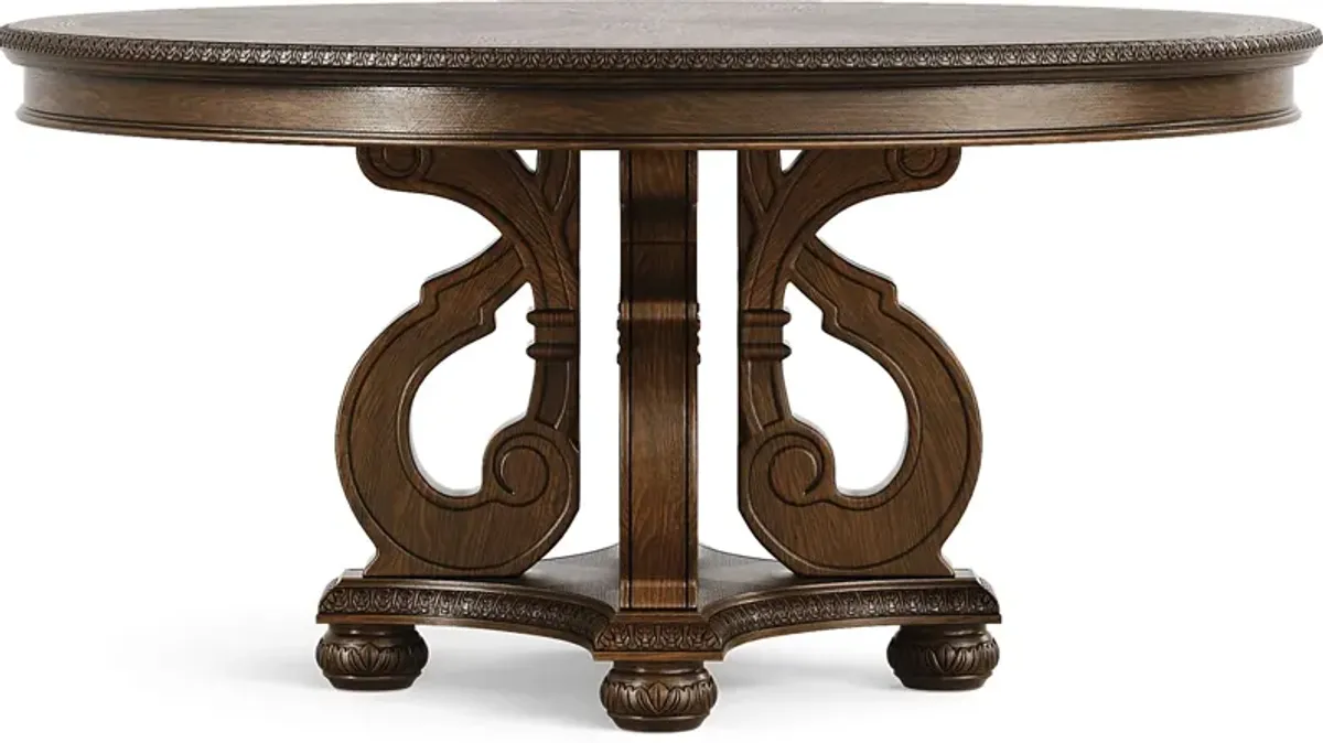 Stalton Estate Brown Round Dining Table