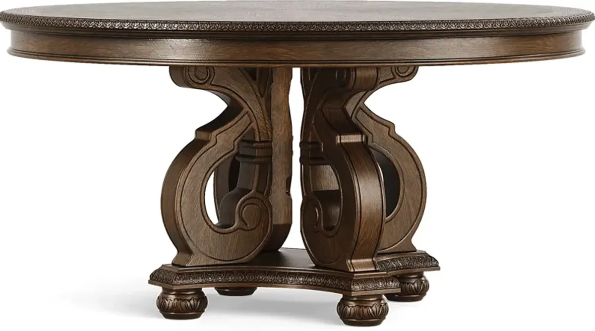 Stalton Estate Brown Round Dining Table