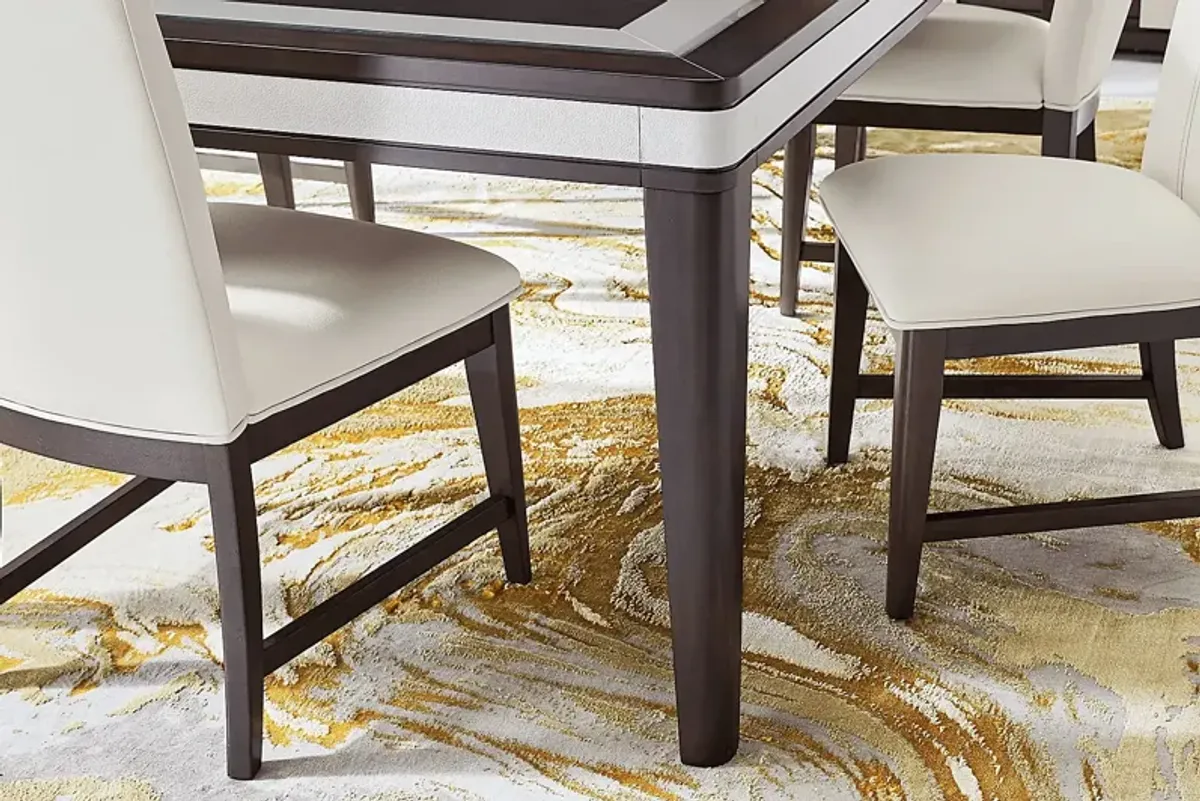 Elko Falls Espresso 5 Pc Dining Room with Upholstered Host Chairs