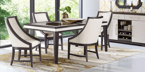 Elko Falls Espresso 5 Pc Dining Room with Upholstered Host Chairs
