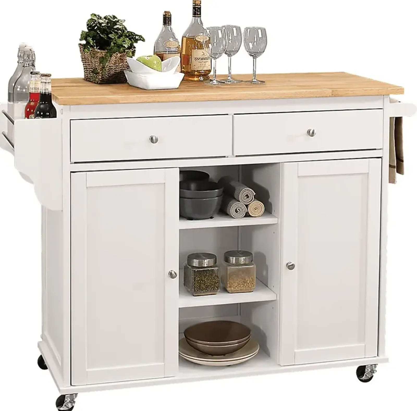 Brodrick White Kitchen Island