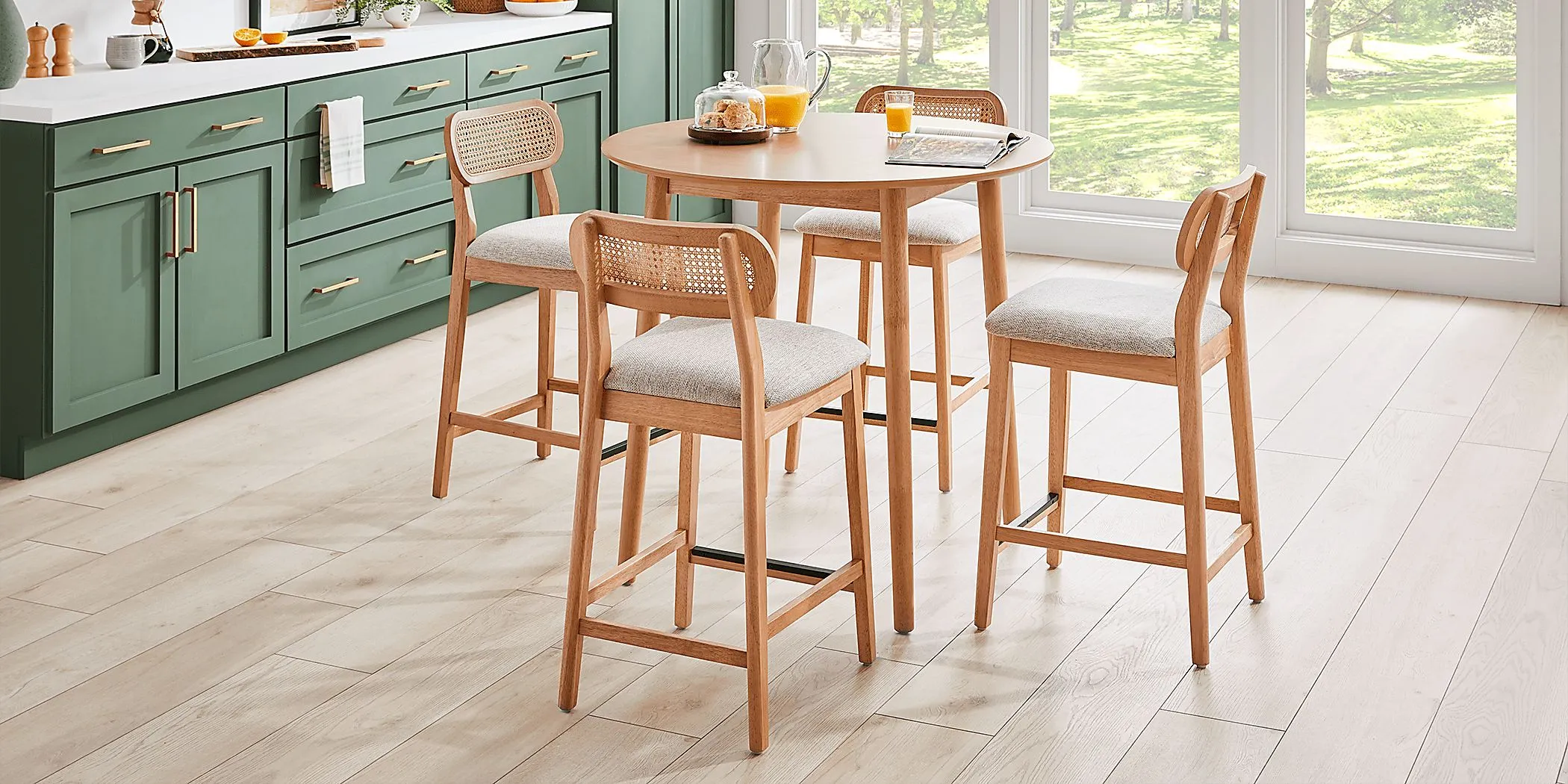 Watertown Natural 5 Pc Round Counter Height Dining Room