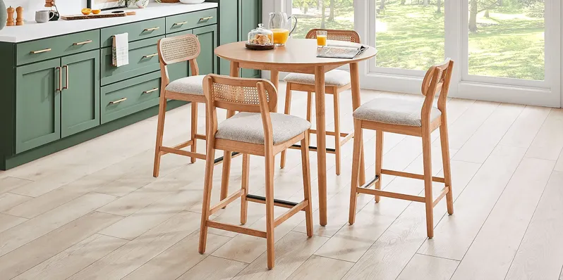 Watertown Natural 5 Pc Round Counter Height Dining Room