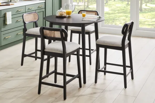 Watertown Black 5 Pc Round Counter Height Dining Room