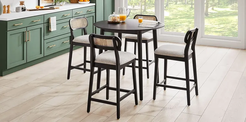 Watertown Black 5 Pc Round Counter Height Dining Room