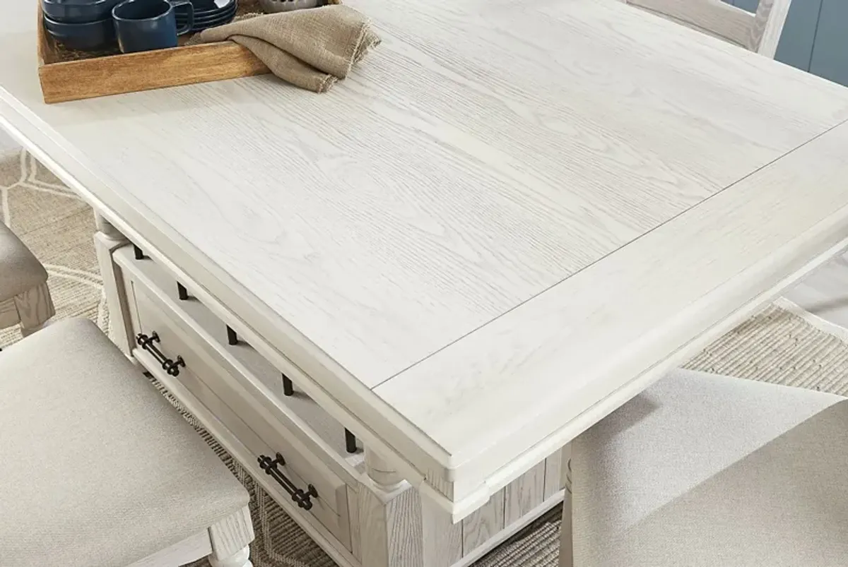Montana Ridge White Counter Height Dining Table
