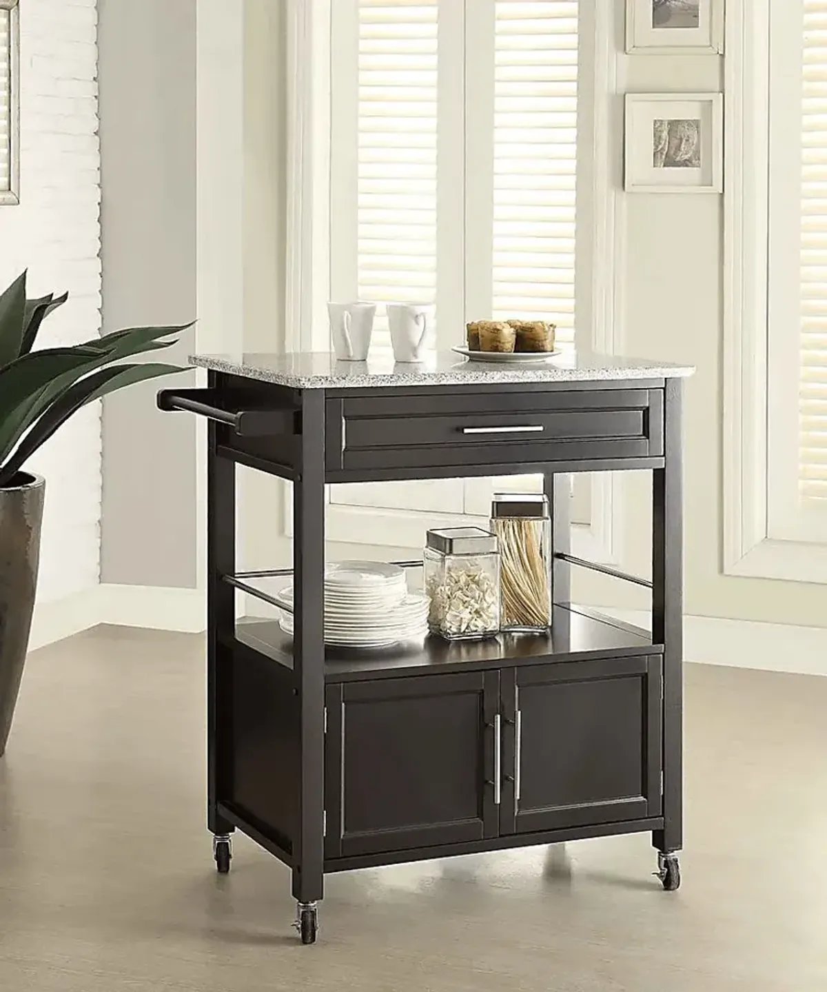 Tomafield Black Bar Cart