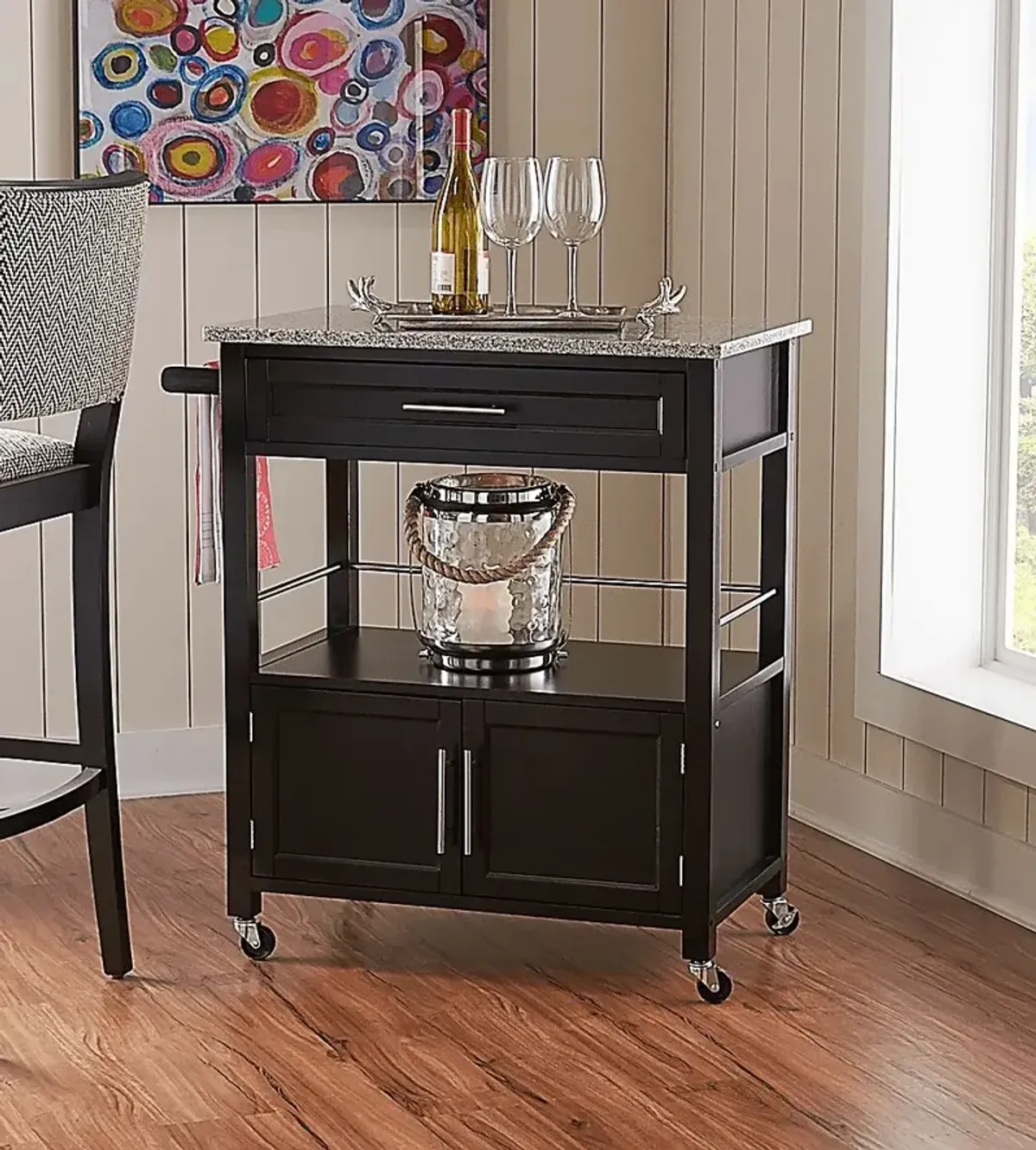 Tomafield Black Bar Cart