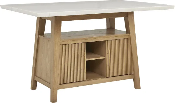 Viola Natural Counter Height Marble Top Table