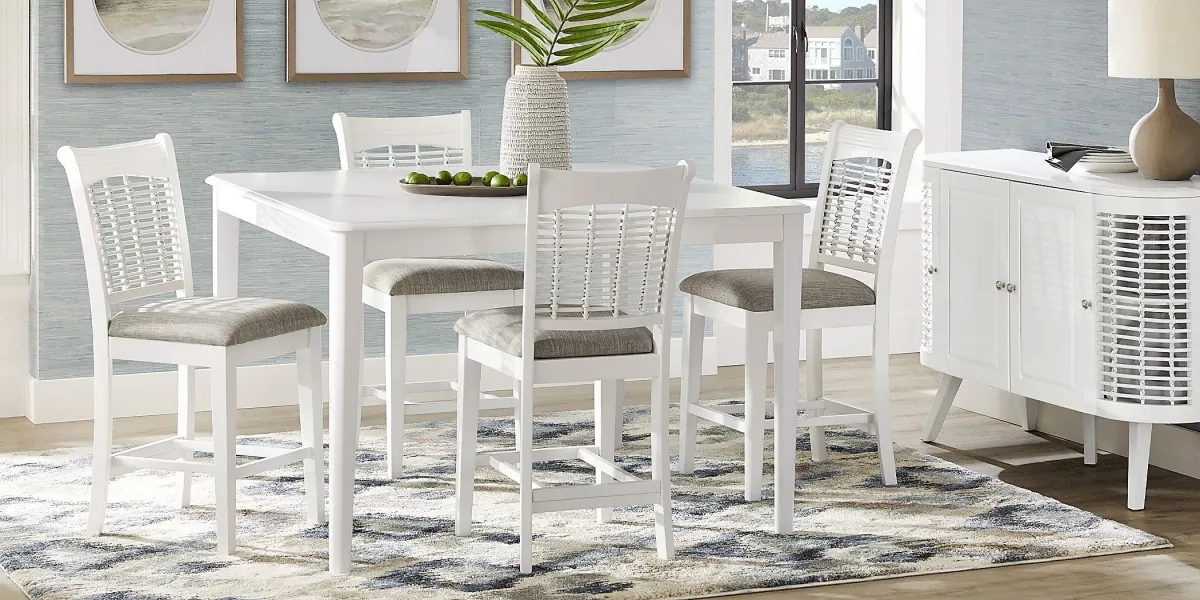 Chesterman White 5 Pc Counter Height Dining Room