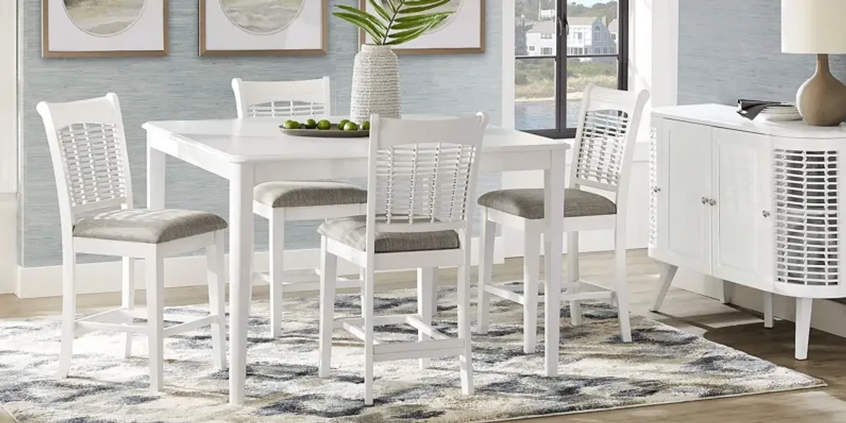 Chesterman White 5 Pc Counter Height Dining Room