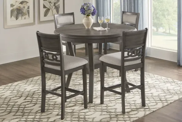 Brookgate Gray 5 Pc Round Counter Height Dining Set