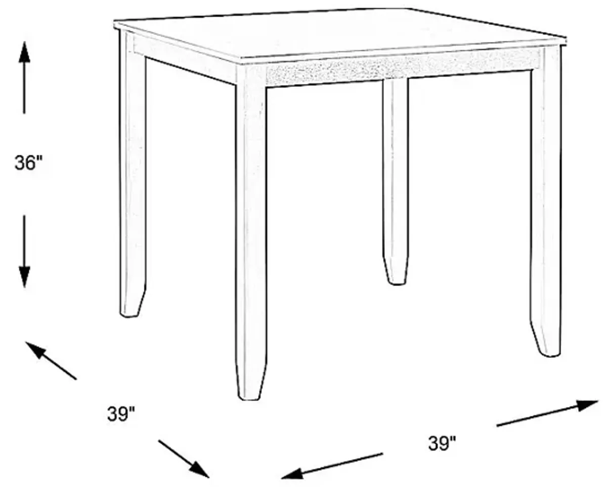 Sunset View Brown Cherry Square Counter Height Table