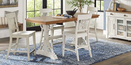 Wicklow Hills White Rectangle Counter Height Dining Table