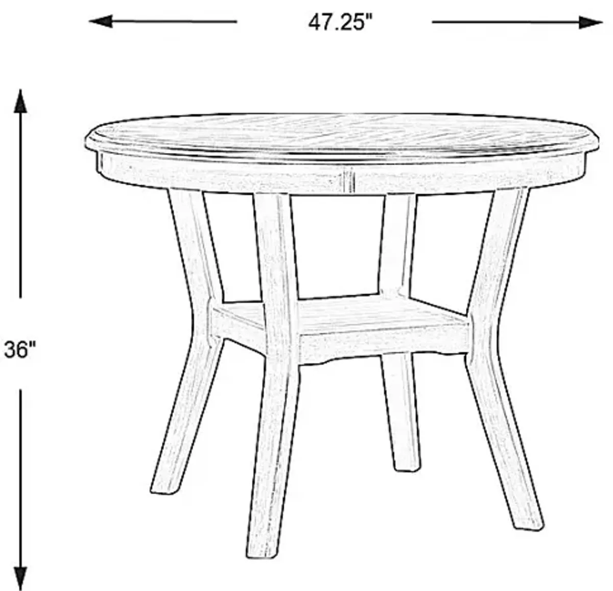 Brookgate Gray Counter Height Round Dining Table