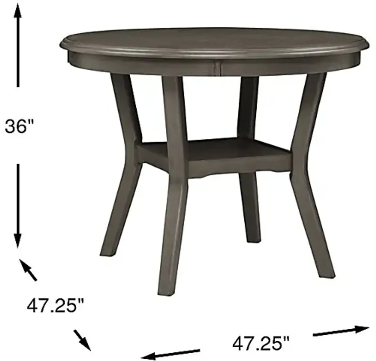 Brookgate Gray Counter Height Round Dining Table