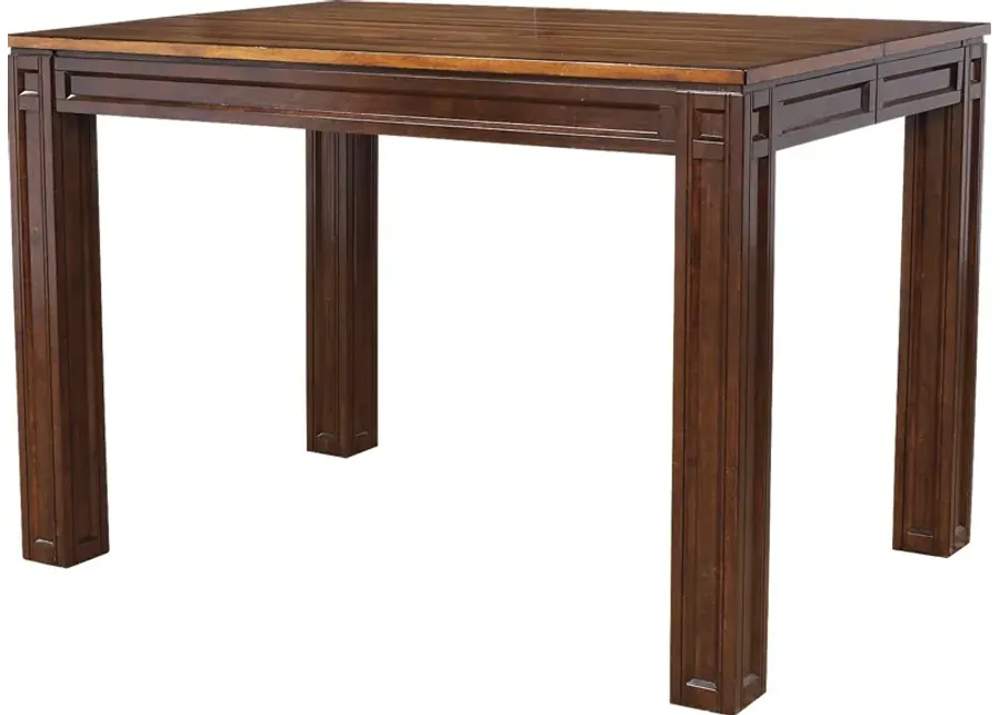 Adelson Chocolate Square Counter Height Dining Table